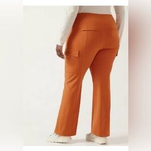 orange pants athleta delancey straight cargo pant